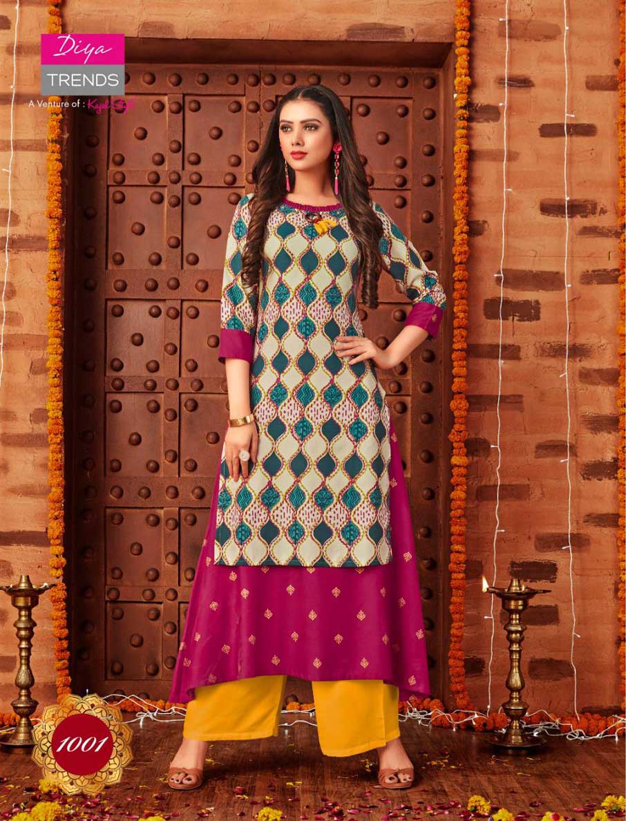 Galleria's Vol-1 Diya Trends Rayon Embroidery Print Kurtis Galleria's Vol-1 Diya Trends Rayon Embroidery Print Kurtis
